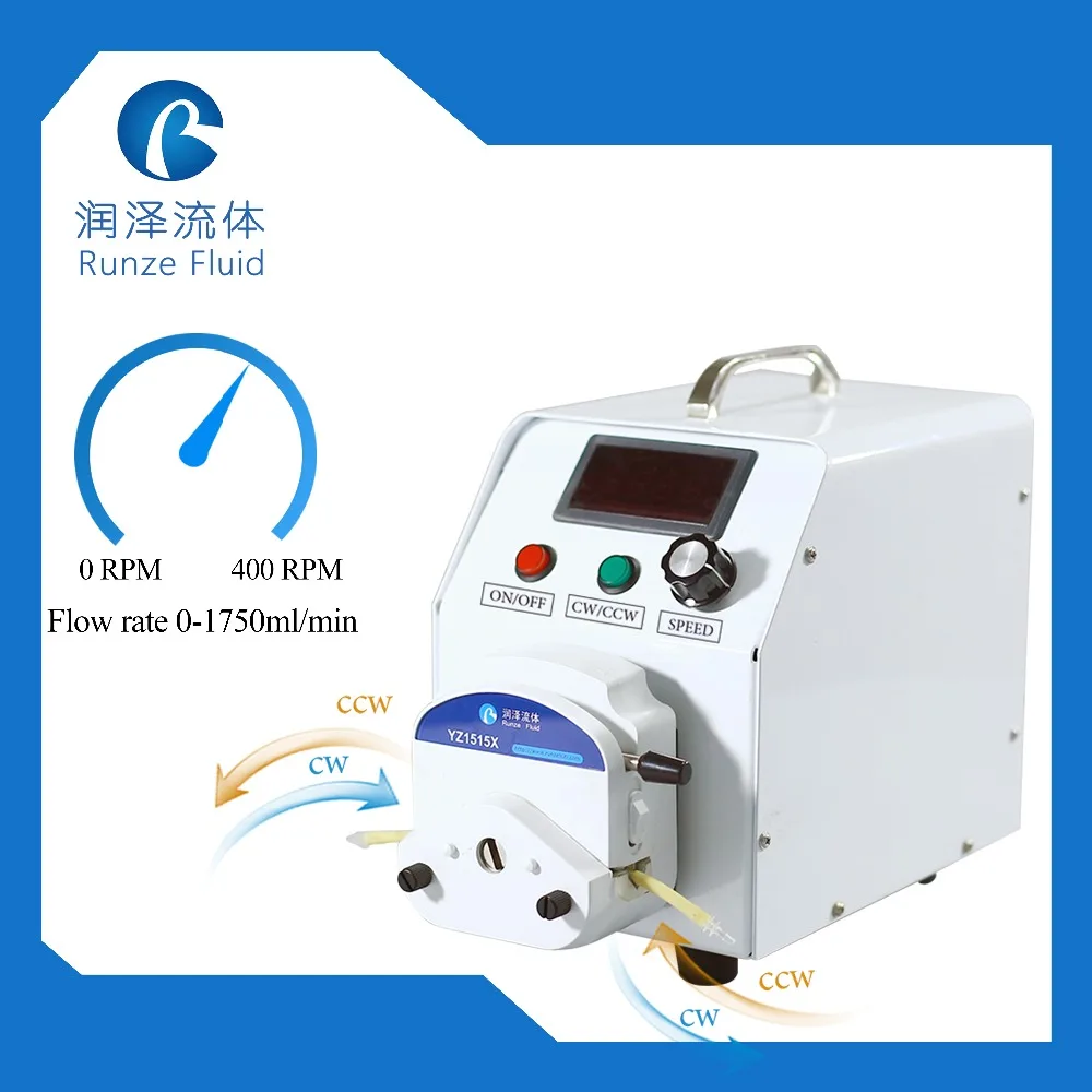 

0-1750ml/min Flow Adjustable Vegetable Oil Peristaltic Pump Food Grade US/EU Plug