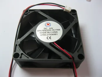 

6 pcs Brushless DC Cooling Fan 7 Blade 24V 7025S 70x70x 25mm 2 wires