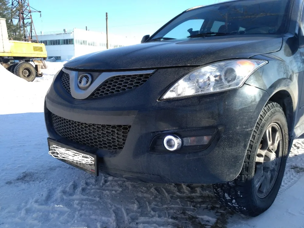 

eOsuns COB angel eye led daytime running light DRL + halo Fog lamp + Projector Lens for Great Wall Haval hover H5