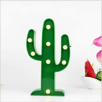 

Tropical Green Cactus LED Desk Lamp Light Plant Home Nursery Mood Desk Table Night Lighting Decor Child Wonderful Birthday Gifts