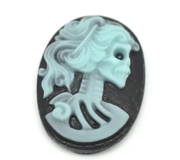 

20Pcs Skull Head Resin Beads Decoration Crafts Flatback Cabochon Scrapbooking Fit Phone Embellishments Diy Accessories