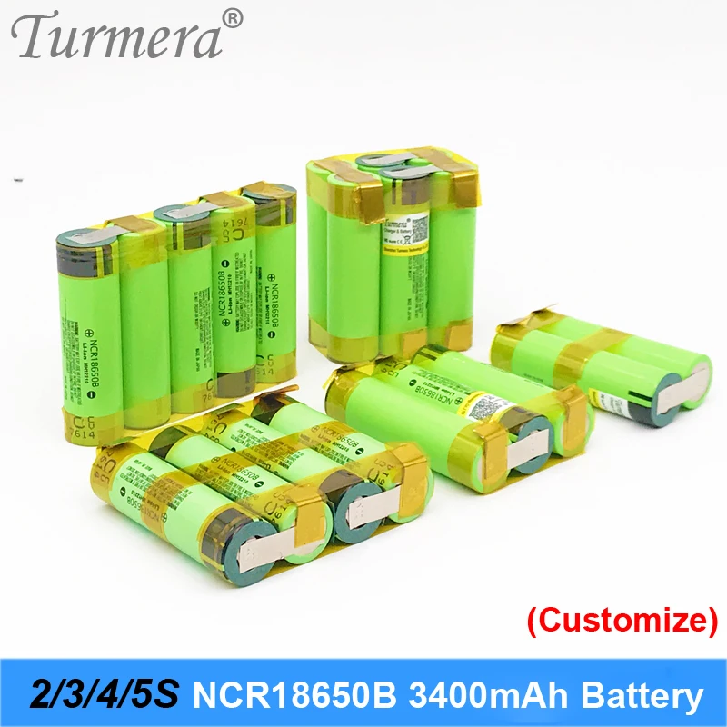 18650 батарея 3400mah ncr18650b 12,6 v 16,8 v 21v батарея для отвертки батареи сварные полоски для пайки Настройка батареи NOV10