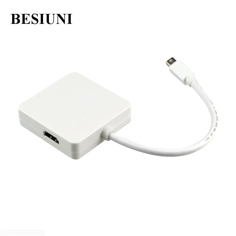 BESIUNI 3 в 1 мини дисплей порт DP к DVI HDMI DP кабель адаптер Дисплей порт мужчин и женщин для Mac Macbook Pro Air