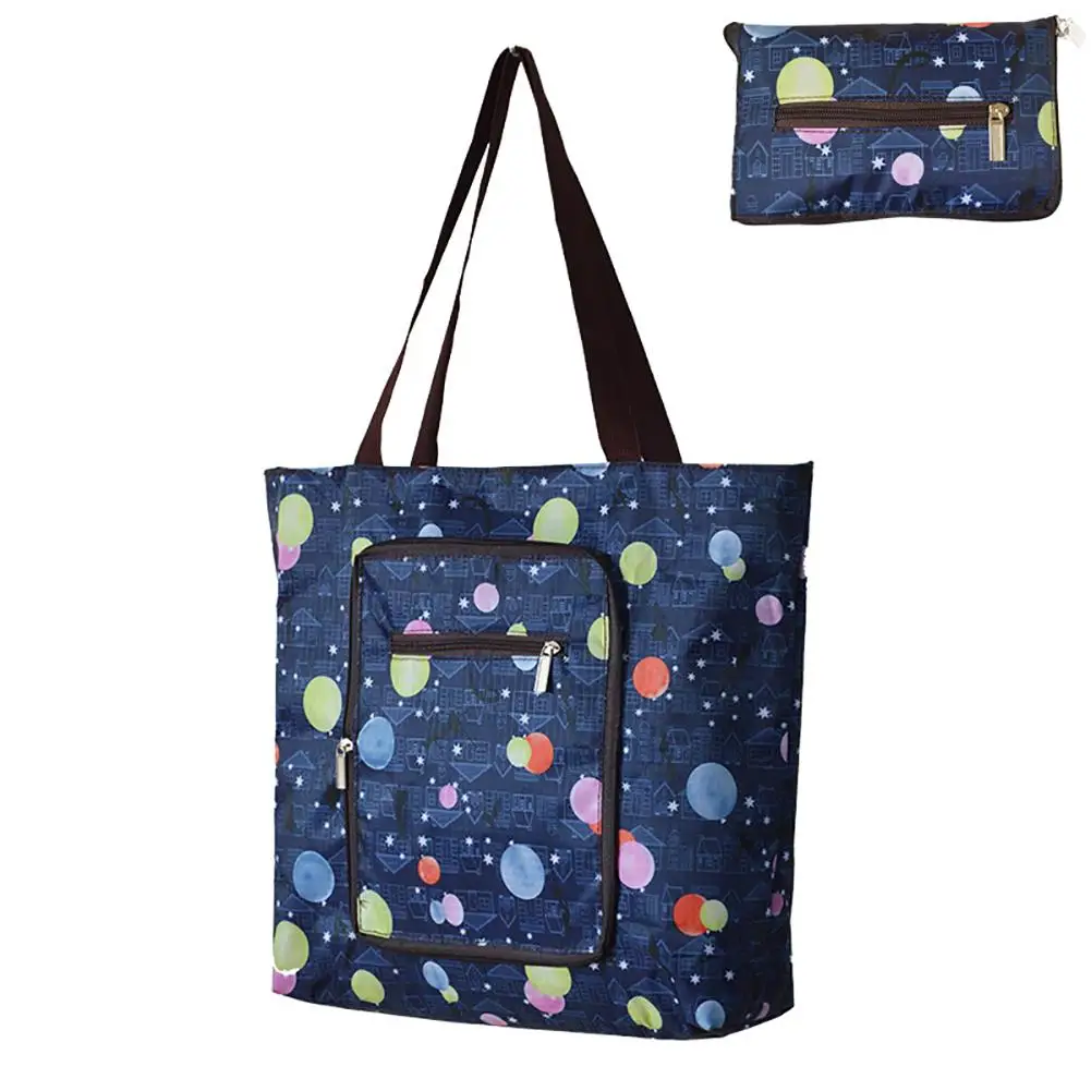 Fashion Printed Foldable Shoulder Shopping Bag Travel Grocery Storage