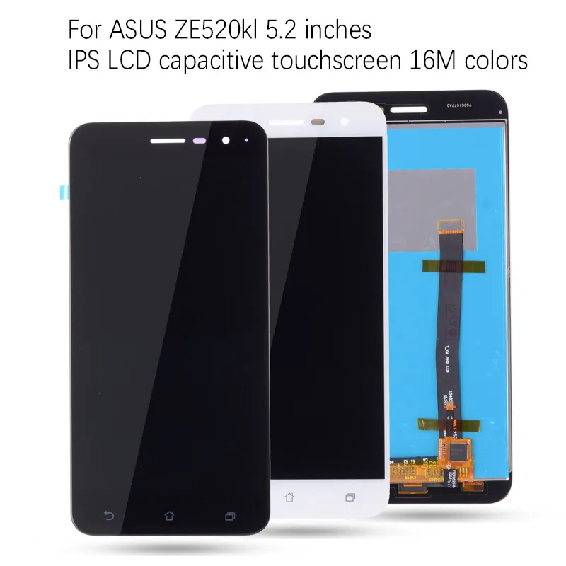 Дисплей для ASUS Zenfone 3 ZE520KL Z017D Z017DA Z017DB LCD в сборе с тачскрином на рамке черный белый золотой