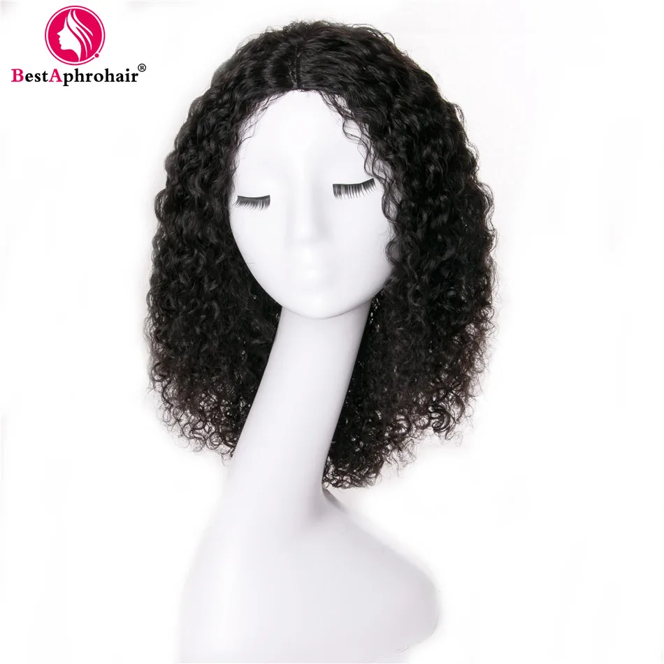 Afro Kinky Curly Human Hair U Part Wig Brazilian Remy Hair Lace Wigs For Women Pre-Colored 1b And Ombre 1b 27 Wig Aphro Hair