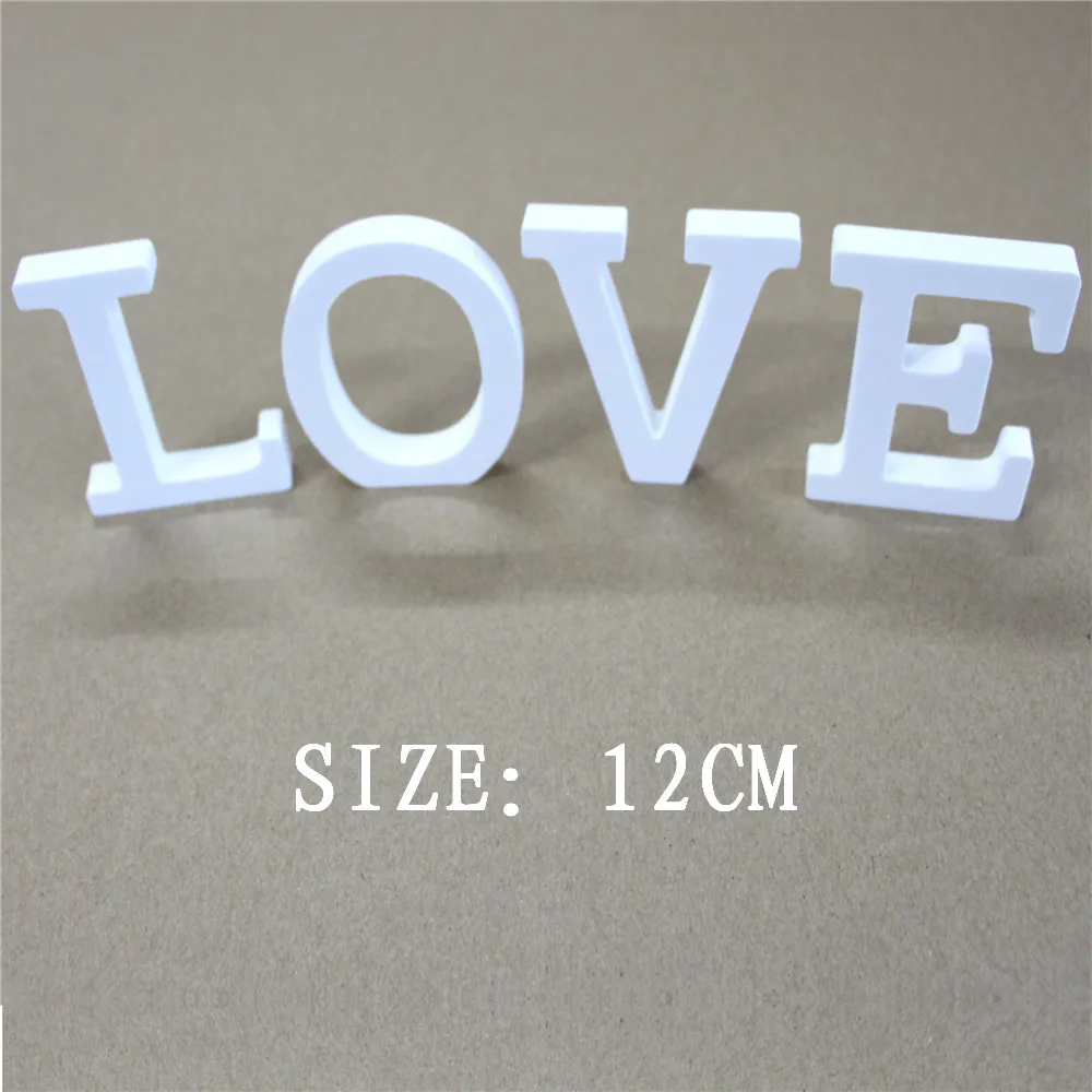 

12cm Photo wall Letter White letter Decorative Wooden name wood number Wedding Gift Store Decor Size white number 10cm 12cm 15cm