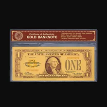1928 год USD 1 золото Фольга банкнот США поддельные Деньги Доллар США Позолоченные банкнот для коллекции