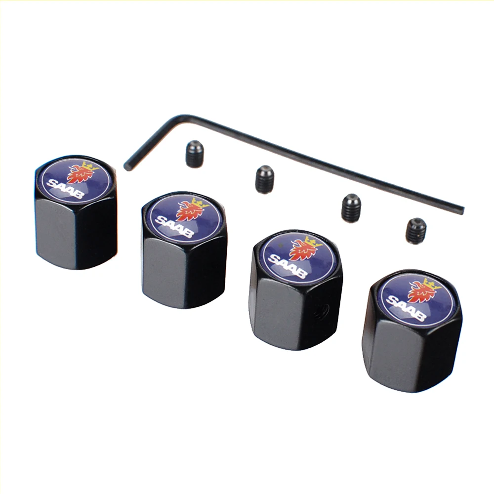 4pcs Set Anti Theft Tire Stem Valve Caps Car Styling