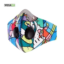 WOSAWE, мужская и женская спортивная велосипедная маска, дышащая, углеродная, анти-загрязняющая, велосипедная маска велосипедиста, Пылезащитная, закрывает половину лица, маска PM 2,0