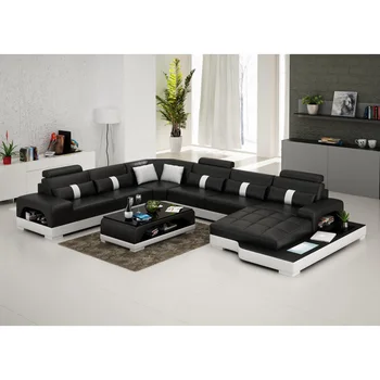 

F Living Room Furniture Sofa Sets Luxury Design leather Sofa set