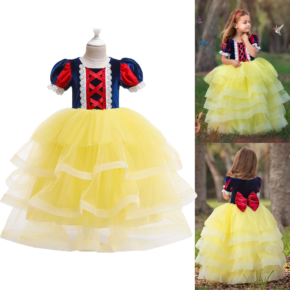 

Girls Dress Autumn Snow White Dress For Girls Cosplay Princess dress Birthday Present Christmas Gift Party Costume Clothes