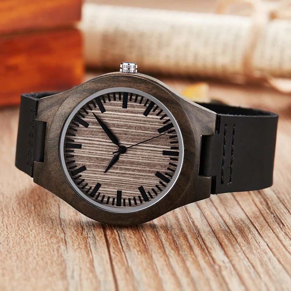 Для моего мужчины я люблю вас деревянные часы подарок наручные часы черный орех Индивидуальные логотип лазерной гравировкой мужские часы