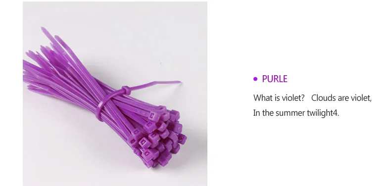 purple cable tie