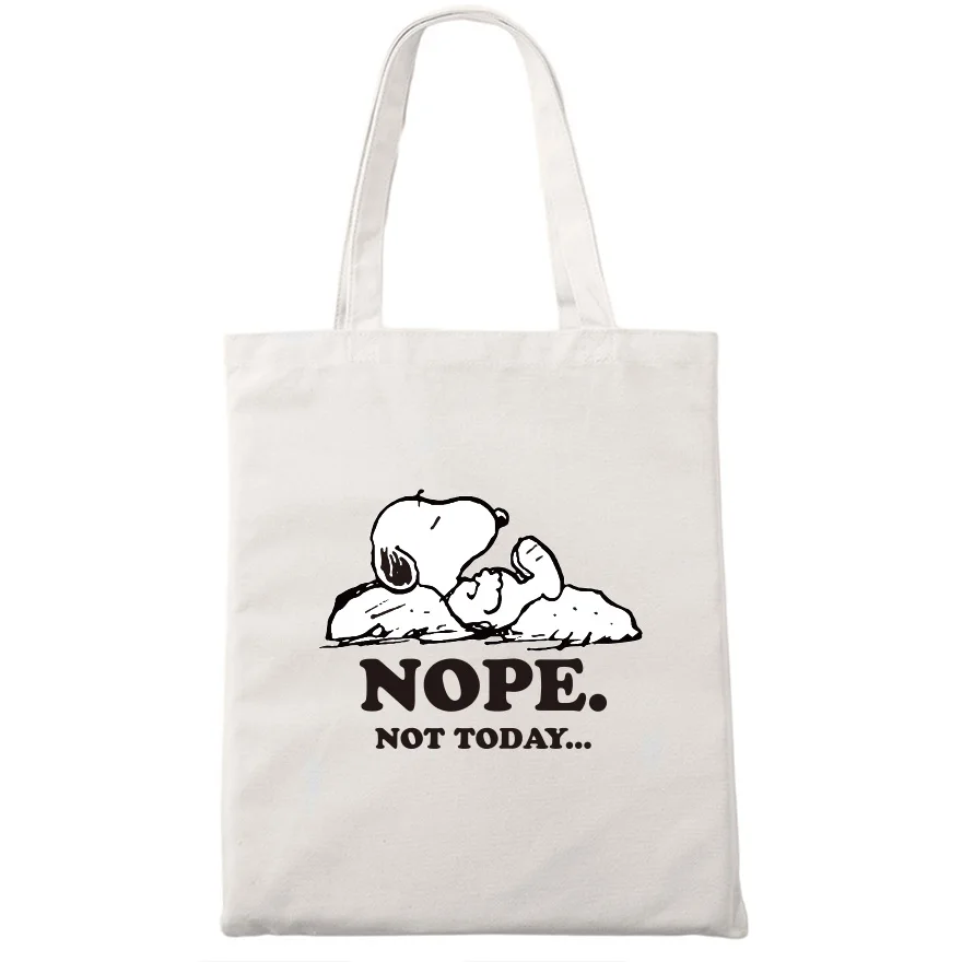 Nope Cat Shopping Tote Bag Cute Animal Print Fashionable Original Design White Bags Zipper Closure Unisex Nope Cat Shopping Tote Bag Cute Animal Print Fashionable Original Design White Bags Zipper Closure Unisex