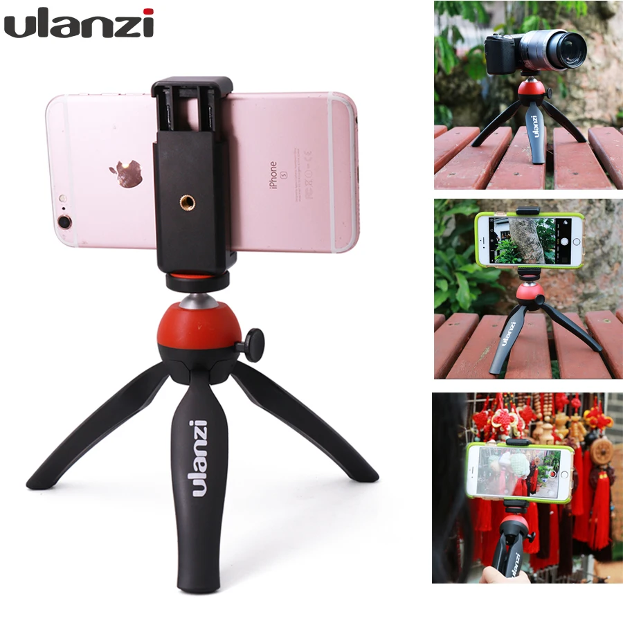 Ulanzi mini Tripod with Holder Mount / Selfie Portable Camera Tabletop Travel Tripod for iPhone 7 Plus Sony Samsung Mobile Phone Ulanzi mini Tripod with Holder Mount / Selfie Portable Camera Tabletop Travel Tripod for iPhone 7 Plus Sony Samsung Mobile Phone