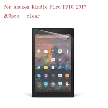

Transparent Lcd Screen Protector Film for Amazon Kindle Fire HD10 2017 explosion-proof membrane without retail packing 200x/lot