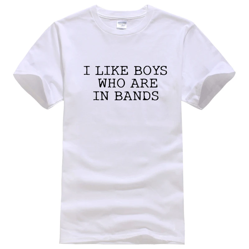 Boy Band I Like Boys Who Are In Bands Tee Shirt Unisex fashion women