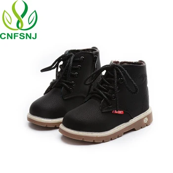 

CNFSNJ 2020 hot sale winter Fashion Children Leather Snow Boots For Girls Boys Warm Martin Boots Casual Plush Baby Toddler Shoes