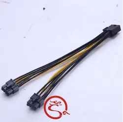 PC Настольный компьютер pci-e PCI Express 8pin 1 Женский до 2 мужской 6 + 2Pin F/M Y Splitter адаптер Мощность кабель 18awg 20 см