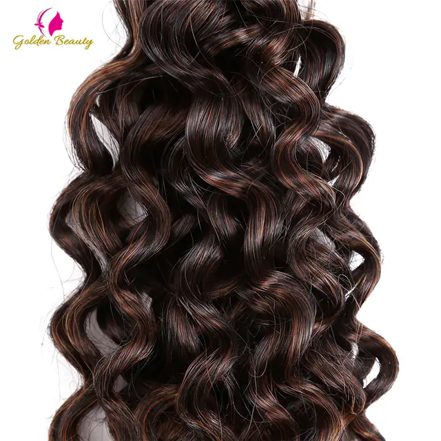 Golden Beauty 6pcs Pack Kinky Curly Sew In Weave Hair Extensions
