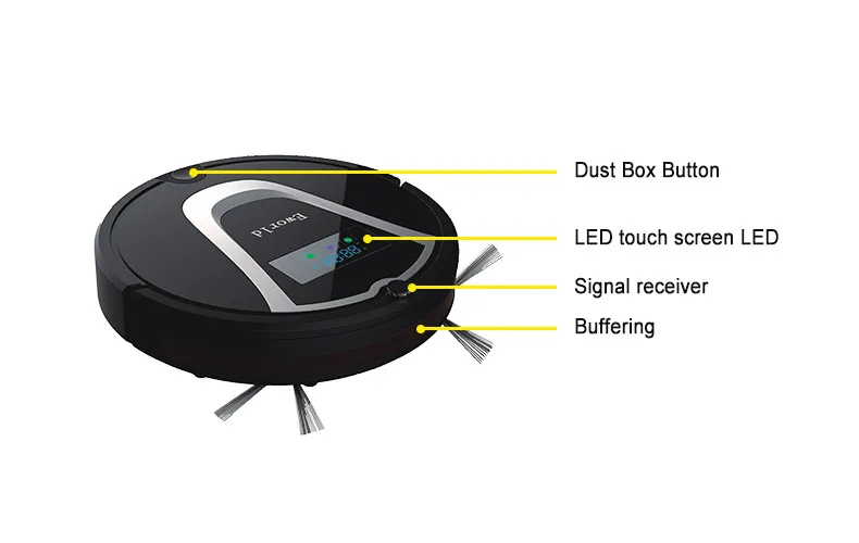 Робот-пылесос Eworld с автоматической подзарядкой, автоочисткой, анти-датчик падения, беспроводной пылесос с чистящей щеткой