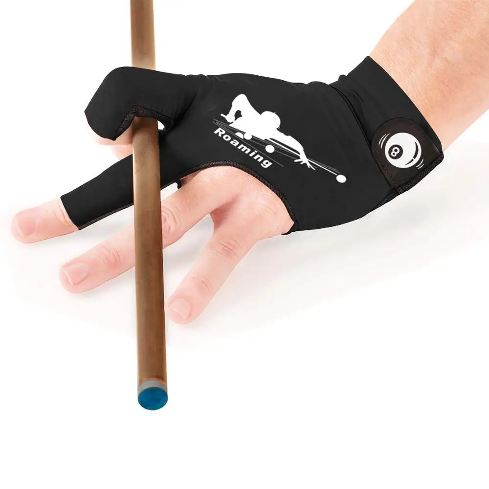 

Roaming Absorb Sweat Snooker Glove Left Hand Billiard Gloves High Quality Elastic Lycra Gloves Three Fingers Fitness Accessories