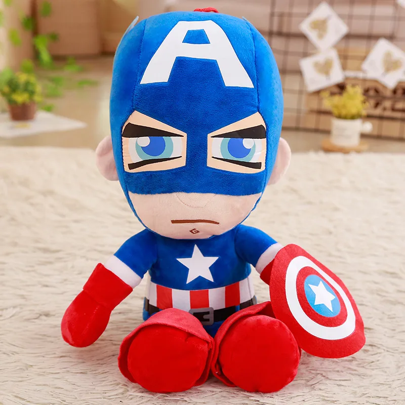 AAA 35 см мягкие супер герой Капитан Америка Железный человек паук Плюшевые игрушки фильм «мстители» куклы для детей подарок на день рождения