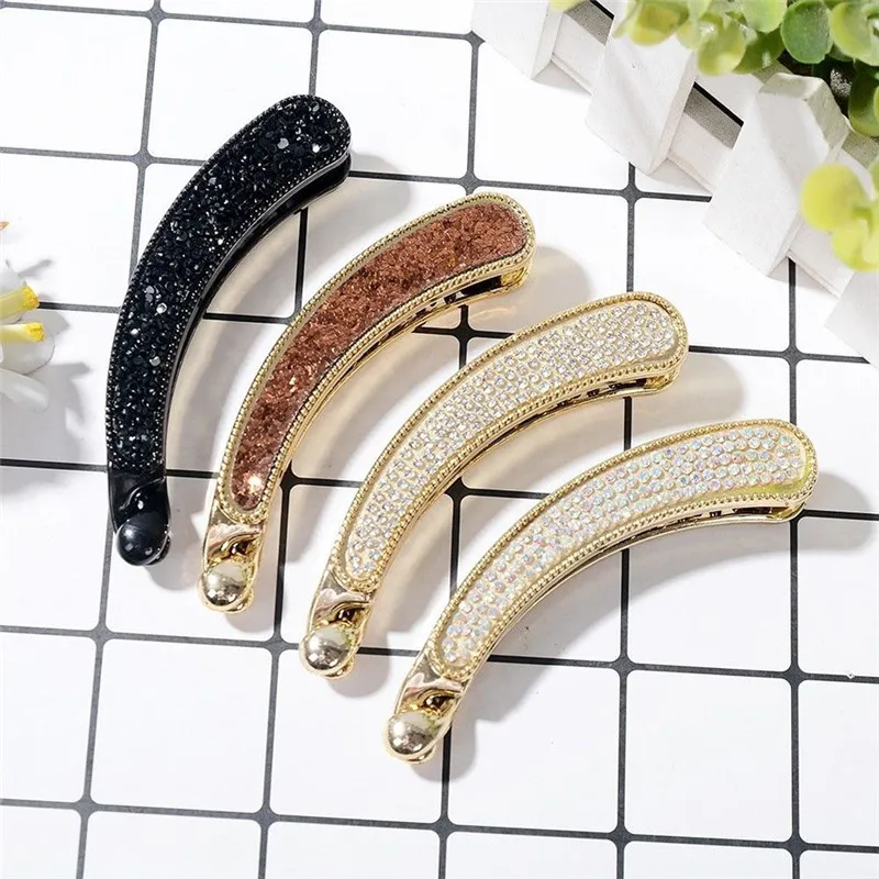 

1 pc Fashion Girl Rhinestone Banana Clips Barrette Hair Clip Clamp Hairpin Stylish Style Hair Accessories