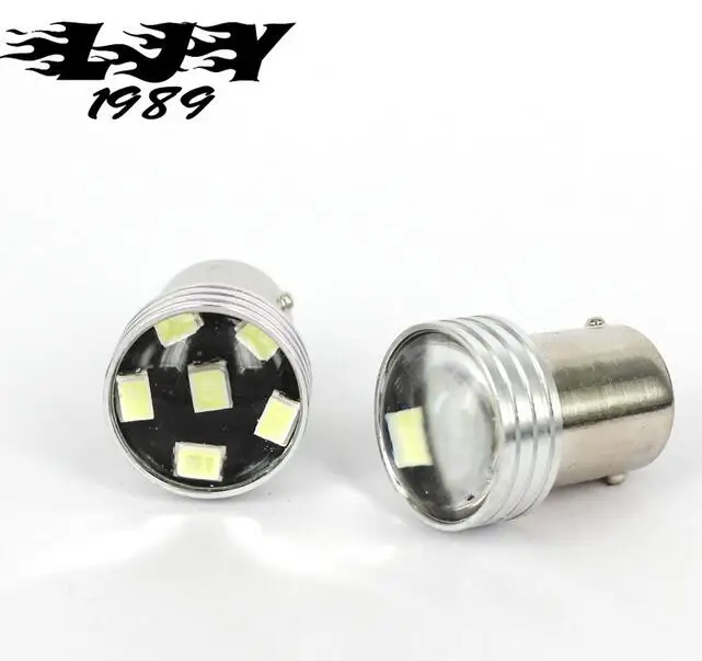 2X S25 1156 BA15S P21W 2835 6 Smd Car Corner Lamps Led Parking Reverse