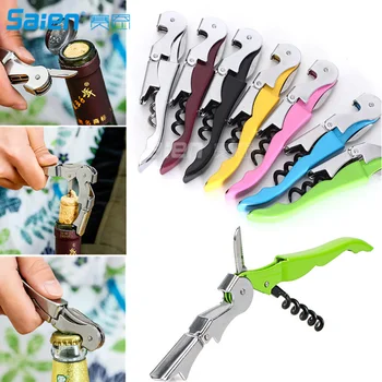 

Double Hinged Corkscrew Hippocampus Knife Wine Bottle Opener Waiters Corkscrew Waiters Wine Key