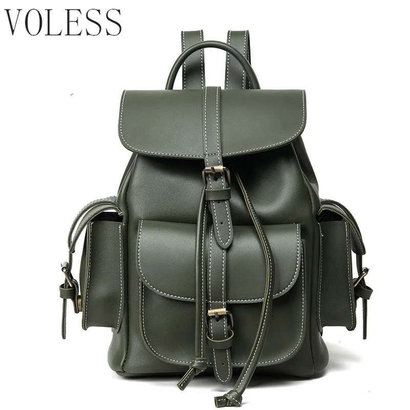 

Women Backpack Drawstring Fashion Pu Leather Backpack for Teenage Girls Brand Feminine Rucksack School Shoulder Bag Mochila