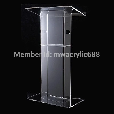 US $570.00 Free Shiping High Quality Cheap Clear Acrylic Lectern decoration plexiglass