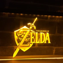 LH040-Legend of Zelda видео игра светодиодный неоновый свет вывеска домашний декор ремесла