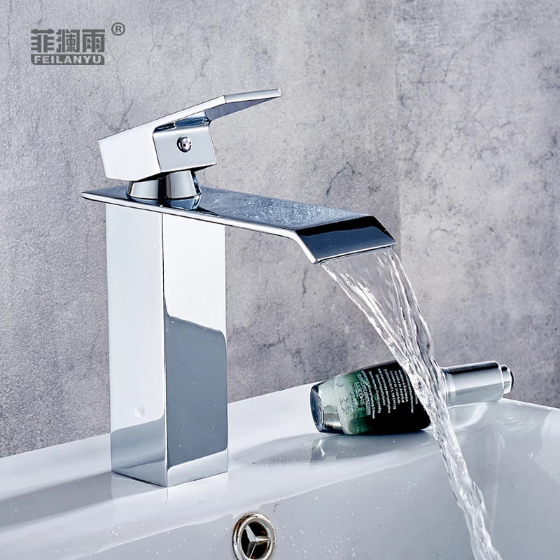 Fei Lan Rain Copper Basin Hot And Cold Water Faucet Waterfall