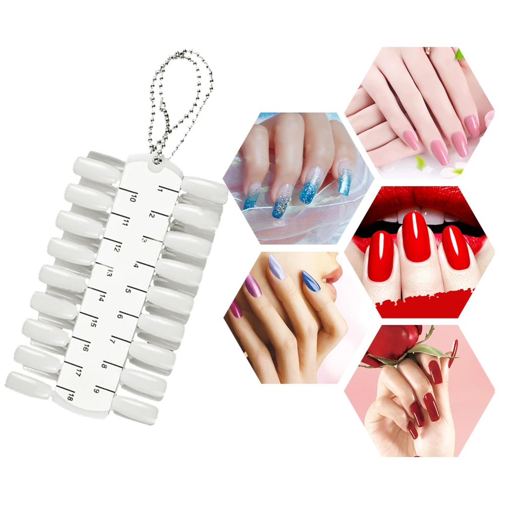 Buy Nail Polish Palette Color Chart Display 36 Colors Art Tip Beaded Chain