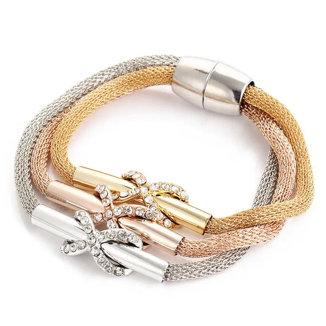 Mostyle свадебные браслеты золотого цвета и браслеты для женщин, металлический браслет на цепочке, модные ювелирные изделия - Окраска металла: 81013
