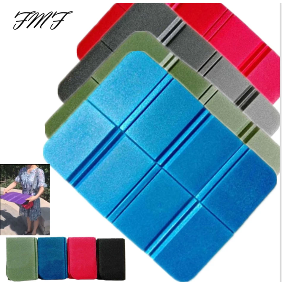 

1 Set Portable Camping Picnic Beach Mats 38.5*27.5*8CM Cushion Folding Foam with Square Oxford Bag Waterproof Odorless Mat