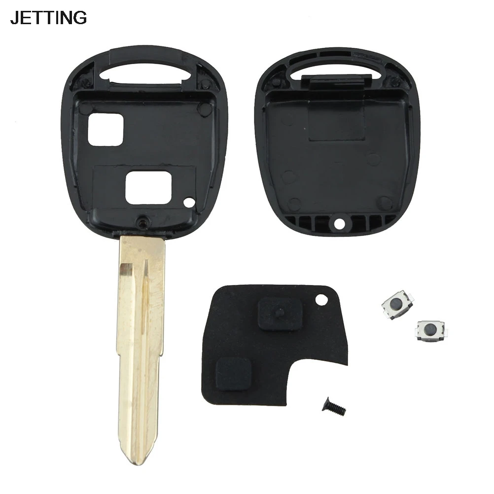 Remote Key Shell Rubber Pad Switches Blade Repair Kit For Toyota Yaris