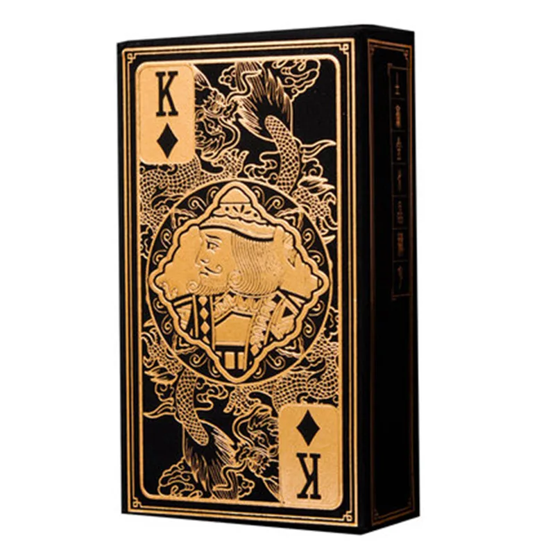 Водонепроницаемый прозрачный ПВХ покер золотой край игральные карты дракон карты Новинка Высокое качество Коллекция настольная игра подарок прочный