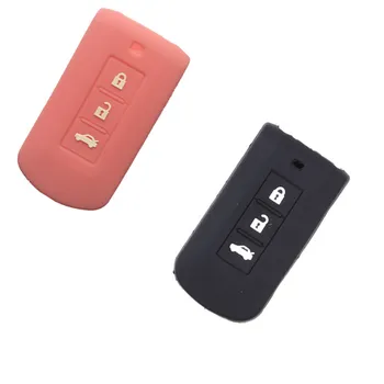 

WFMJ 3 Buttons Remote Key Case Keyring Cover Chain for Mitsubishi Outlander Wing gods Lancer 10 Pajero Sport ASX EX RVR L200