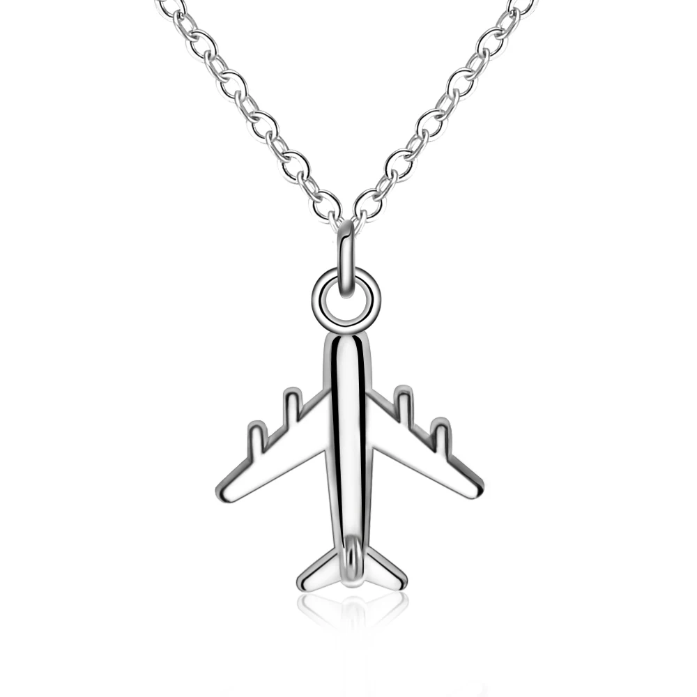 

Airplane Necklaces & Pendants Silver Airplane Pendant Aircraft Choker Necklace For Women Men Handmade DIY Jewelry Dropshipping