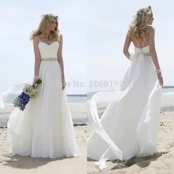 

High Quality Sexy Backless Beach Wedding Dresses Custom Made Charming Sweetheart Bridal Gowns