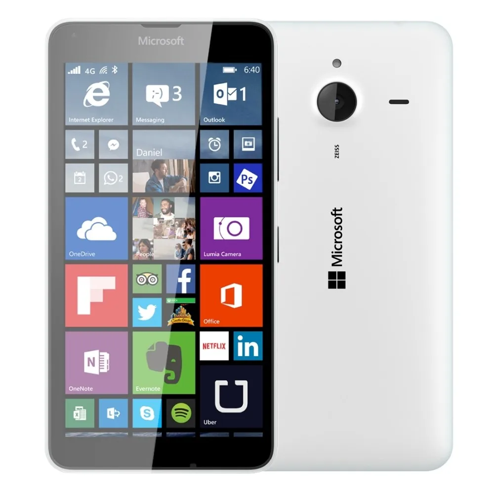 Nokia microsoft Lumia 640XL четырехъядерный 8 Гб rom мобильный телефон 4G wifi gps 13 МП 1080P камера Восстановленный сотовый телефон - Цвет: white