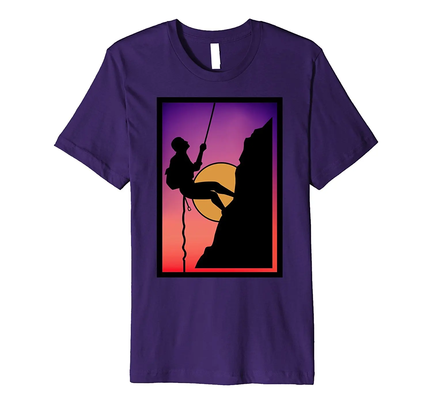 Mountain Climbers Sunset Premium Shirt Rock Climbinger T
