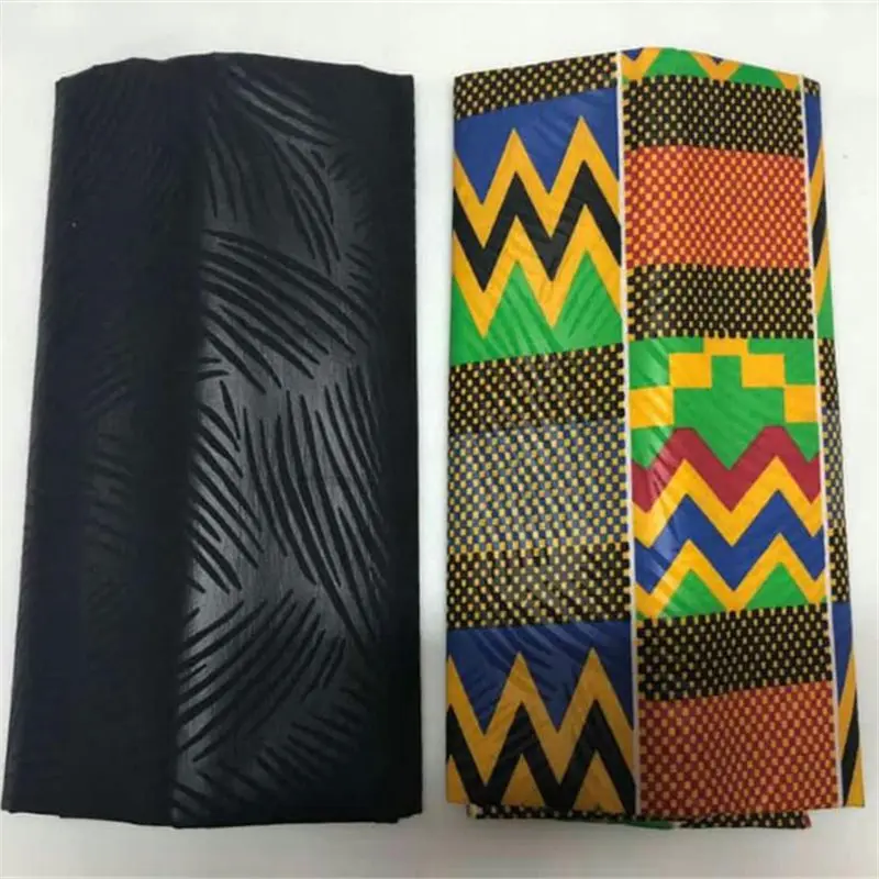 

4 Yards Polyester Ankara Wax Fabric Embossing Chitenge Ghana Kente Printed Wax Fabric African Kitenge Print Wax Fabric AW30
