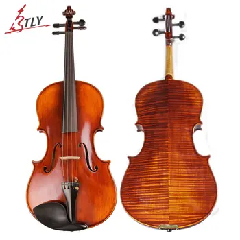 TONGLING - High-end Craft Viola 15-16.5 inches, Handmade Viola Vintage Oil Varnish, European Natural Dry Flamed Maple Musical In