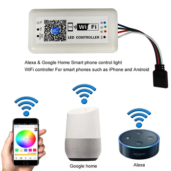 

WiFi LED Controller 288w DC 5V 12V For RGB / RGBW LED Strip SMD 3528 5050 2835 Control Music and Home WiFi Controller