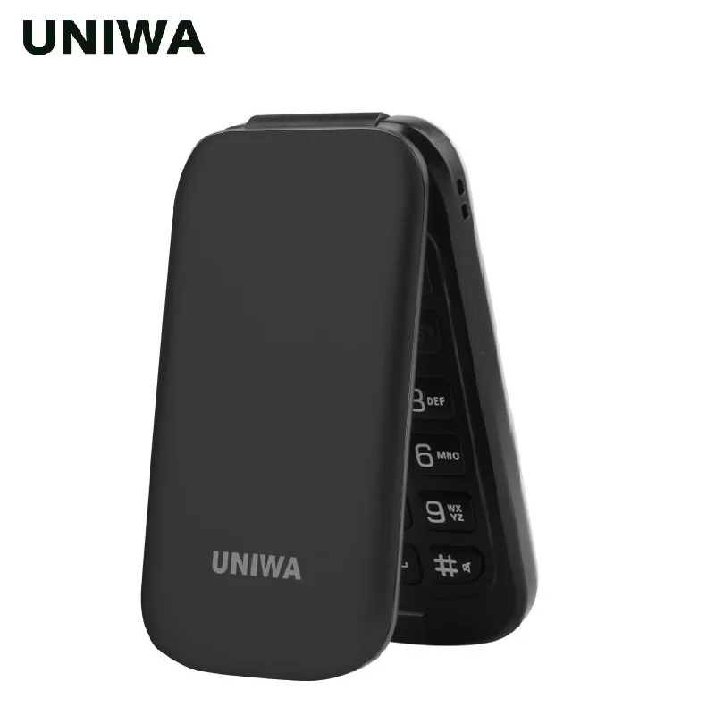 

UNIWA X28 Senior Flip Phone GSM Big Push-Button Old Man Flip Mobile Phone Dual Sim FM Radio Russian Keyboard Unlocked Cellphone
