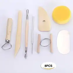 Деревянные керамические инструменты наборы глина пластиковые мягкие набор ножей